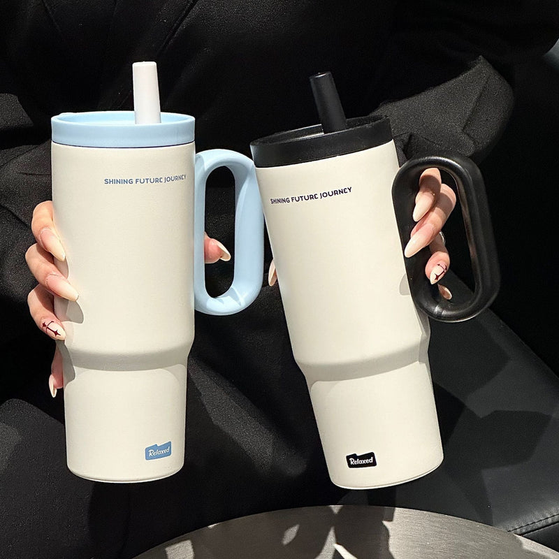 40oz Double Wall Stainless Steel Coffee Tumbler Eco Friendly No Sweat Office Desk Drink Cup detail