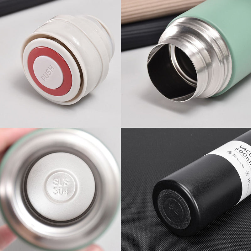 500ml Double Wall Vacuum Stainless Steel Thermos Cup Eco With 3 Lids For Business Gift detail