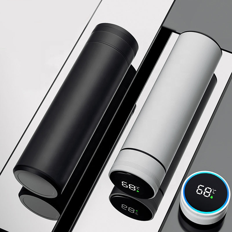 500ml Led Touch Screen Temperature Display Stainless Steel Vacuum Thermos With Tea Filter For Promotional Gift
