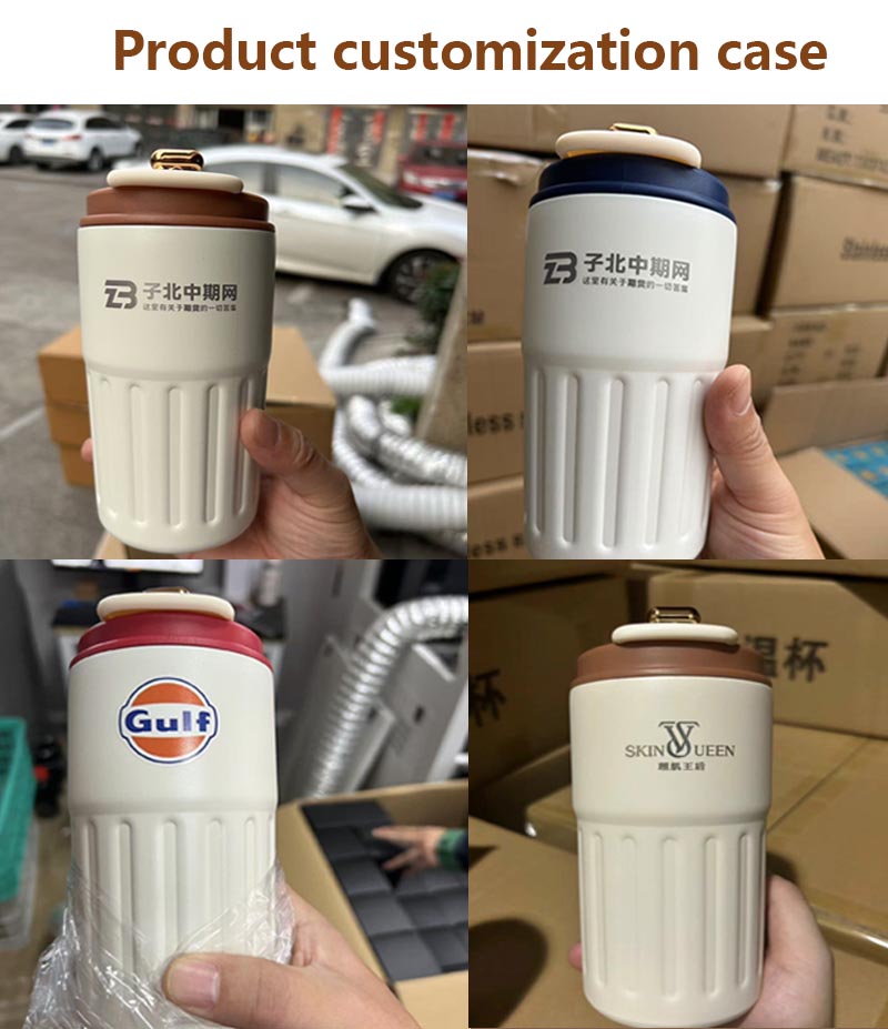450ml Stainless Steel Thermos Smart Temperature Display Coffee Cup With Lid And Handle detail