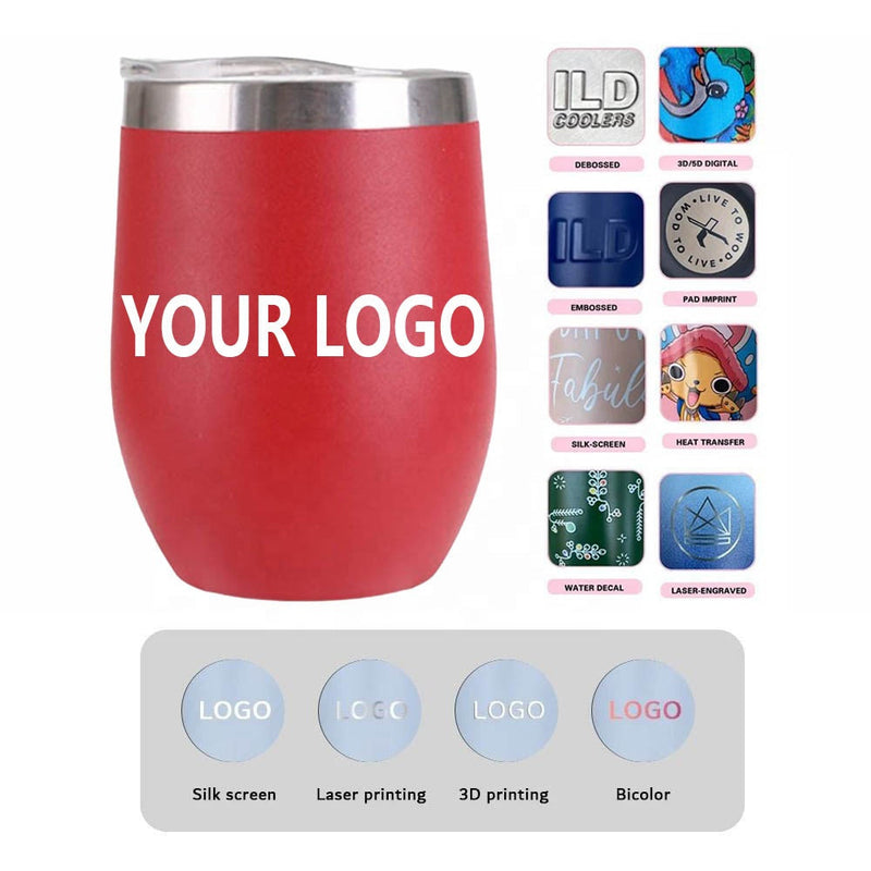 12oz Stainless Steel Mini Egg Shaped Cup Mug Double Wall Insulated Beer Coffee Mug With Lid detail