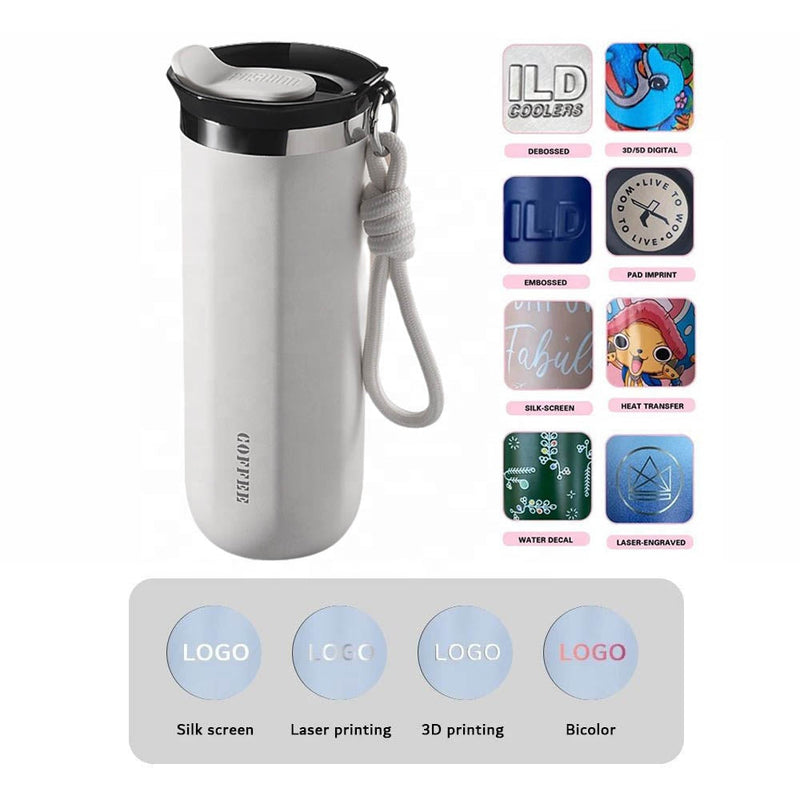 350ml 500ml Double Wall Stainless Steel Coffee Mug Business Office Gift Accompanying Tumbler Cup
