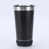 16oz Wireless Smart Bluetooth Speaker Music Stainless Steel Beer Mug With Bottle Opener Lid color option