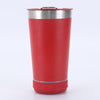 16oz Wireless Smart Bluetooth Speaker Music Stainless Steel Beer Mug With Bottle Opener Lid color option