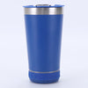 16oz Wireless Smart Bluetooth Speaker Music Stainless Steel Beer Mug With Bottle Opener Lid color option
