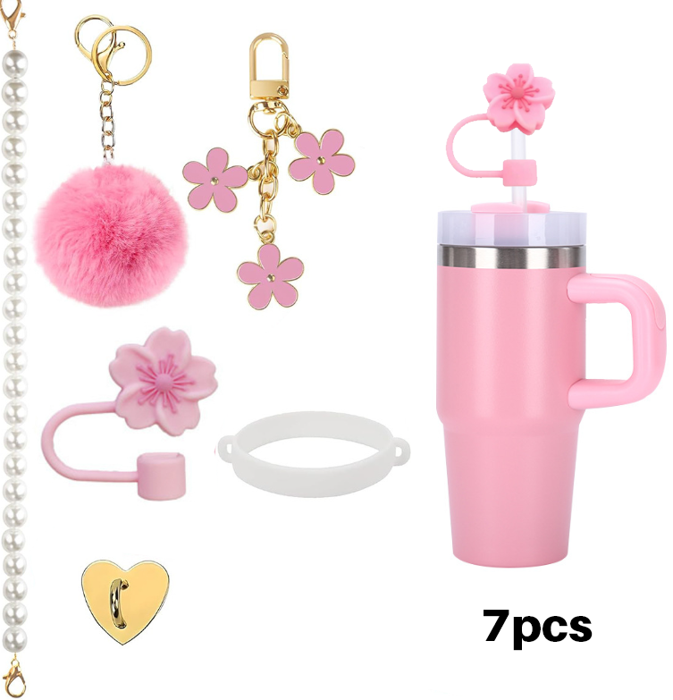 14oz Mini Portable Stainless Steel Tumbler Mug With Sturdy Handle And Straw For Kids Back To School detail