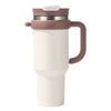 40oz Double Drink Lid Stainless Steel Travel Tumbler Cup Portable Large Capacity With Foldable Straw color option