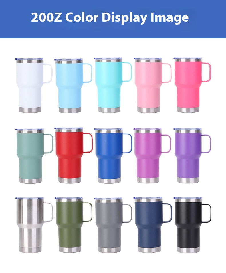 20oz 30oz Reusable Vacuum Insulated Beer Coffee Mug Travel Mug Transparent Plastic Cup Lid With Handle