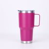 20oz 30oz Reusable Vacuum Insulated Beer Coffee Mug Travel Mug Transparent Plastic Cup Lid With Handle color option