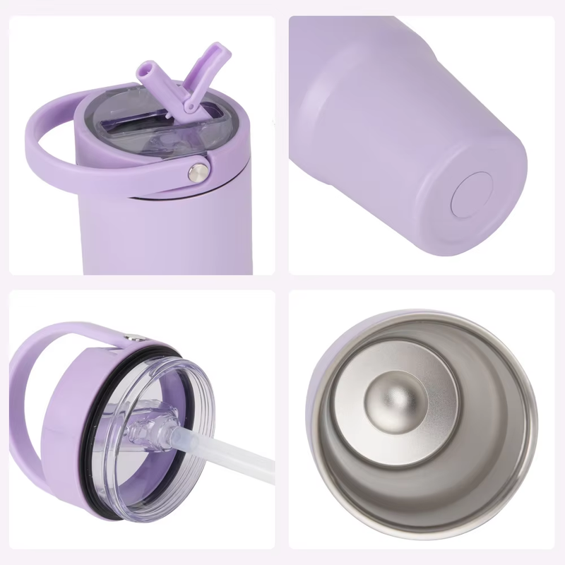 30oz Straw Travel Tumbler Cup Bpa Free Double Wall Vacuum Insulated With Handle For Outdoor Car detail