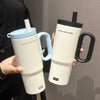 40oz Double Wall Stainless Steel Coffee Tumbler Eco Friendly No Sweat Office Desk Drink Cup