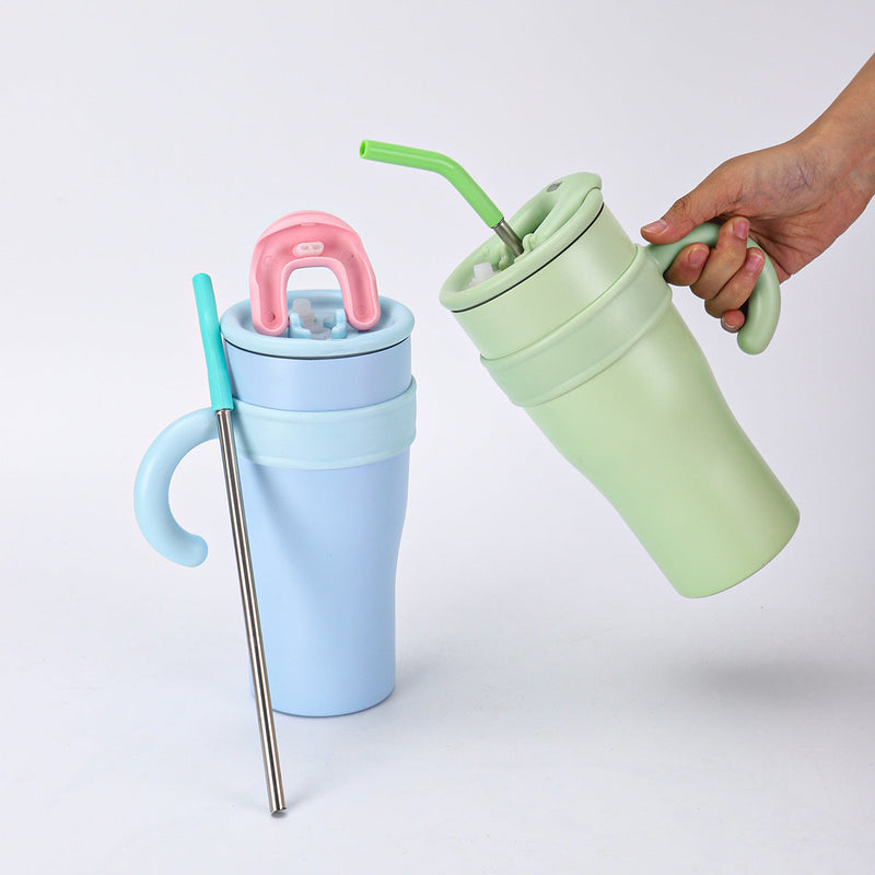20oz 30oz Vacuum Insulated Skinny Tumbler With Straw For Outdoor Travel detail