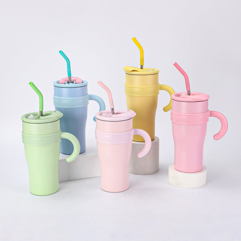20oz 30oz Vacuum Insulated Skinny Tumbler With Straw For Outdoor Travel