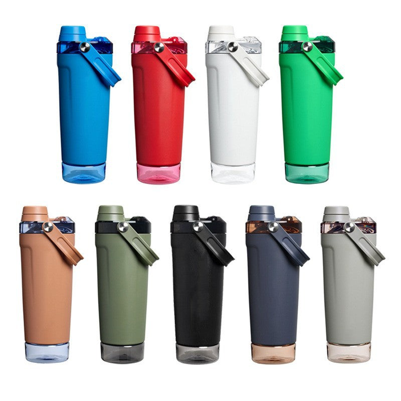 20oz Portable Double Wall Stainless Steel Fitness Protein Powder Shaker Cup With Handle For Sports And Gym