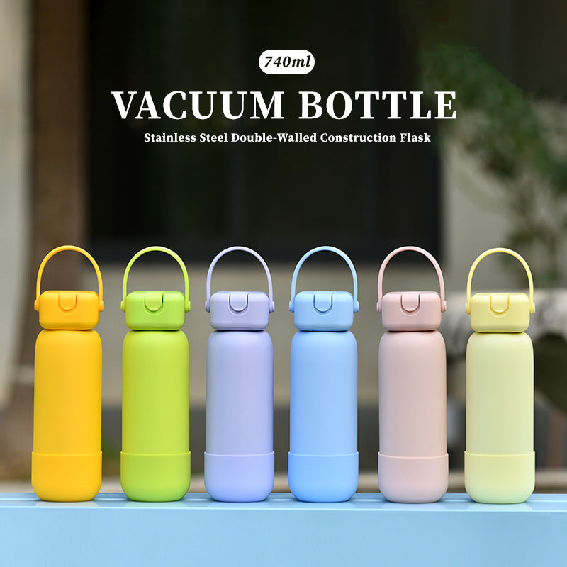 740ml 304 Stainless Steel Portable Suction Nozzle Cup Give Away Straws And Straw Brushes detail