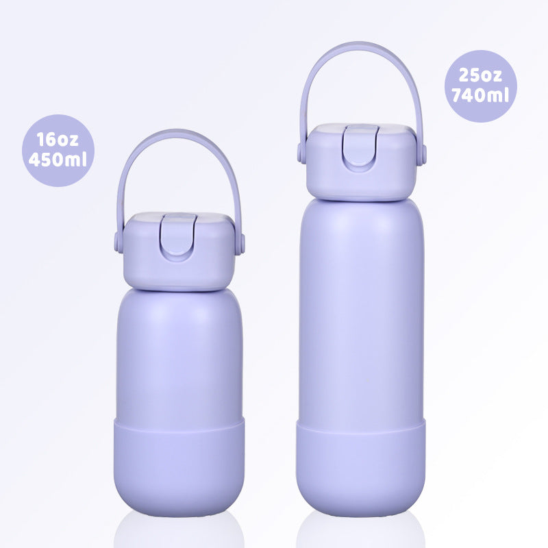 740ml 304 Stainless Steel Portable Suction Nozzle Cup Give Away Straws And Straw Brushes detail