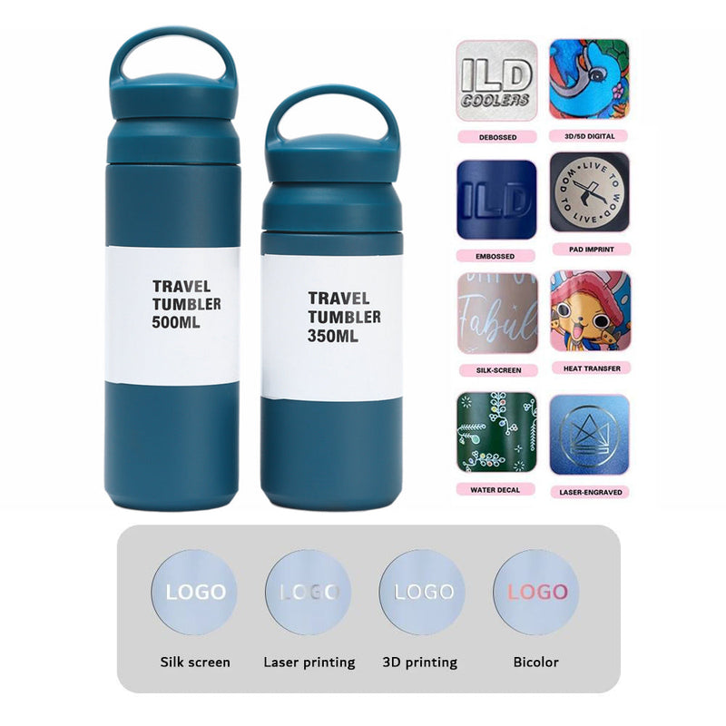 Laser Engraving 350ml 500ml Double Wall Stainless Steel Coffee Thermos For Business Gift detail