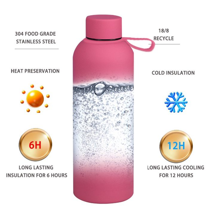 Straight Stainless Steel Water Bottle Business Thermos LeakProof Gym Bottle For Corporate Gifts detail