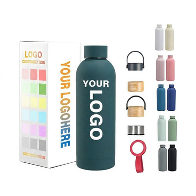 Straight Stainless Steel Water Bottle Business Thermos LeakProof Gym Bottle For Corporate Gifts