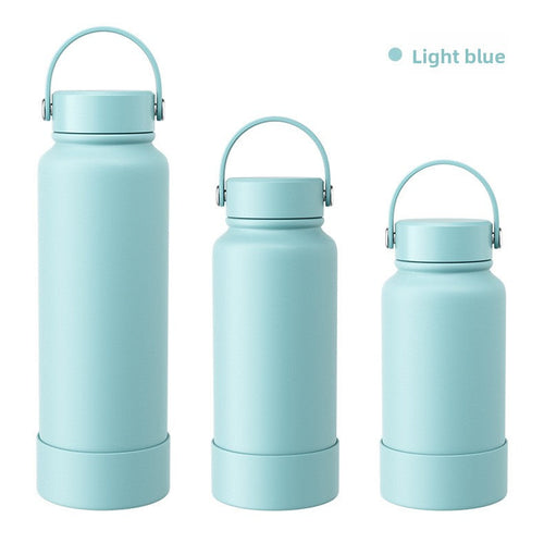 20oz 30oz 40oz Stainless Steel Travel Vacuum Flask With Handle And Silicone Cup Boot For Camping