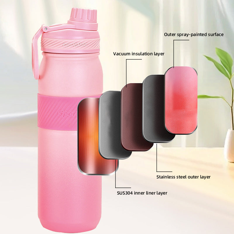 14oz 16oz 22oz Rugged Leak Proof Stainless Steel Gym Thermoses Straight For Hot and Cold detail