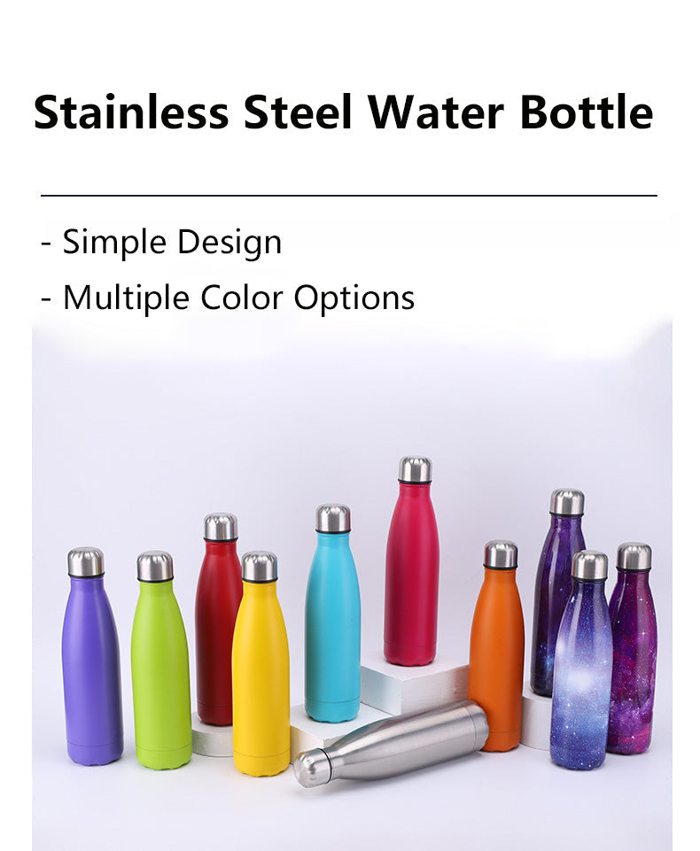 350ml 500ml 750ml Eco Friendly Vacuum Cola Shaped Water Bottle American Small Mouth Vacuum Flasks For Sport detail