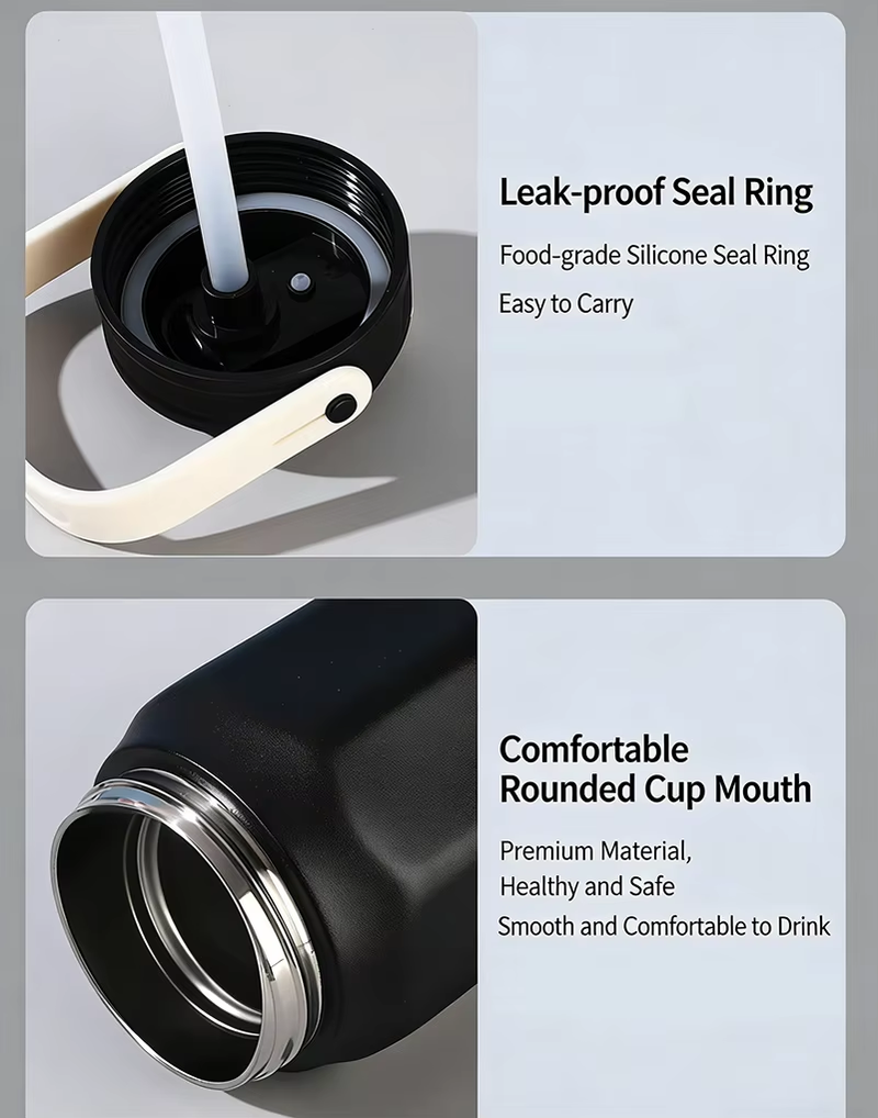 600ml Stainless Steel Vacuum Sports Thermos Flask 6-12 Hours Thermal Insulation For Students Travel detail
